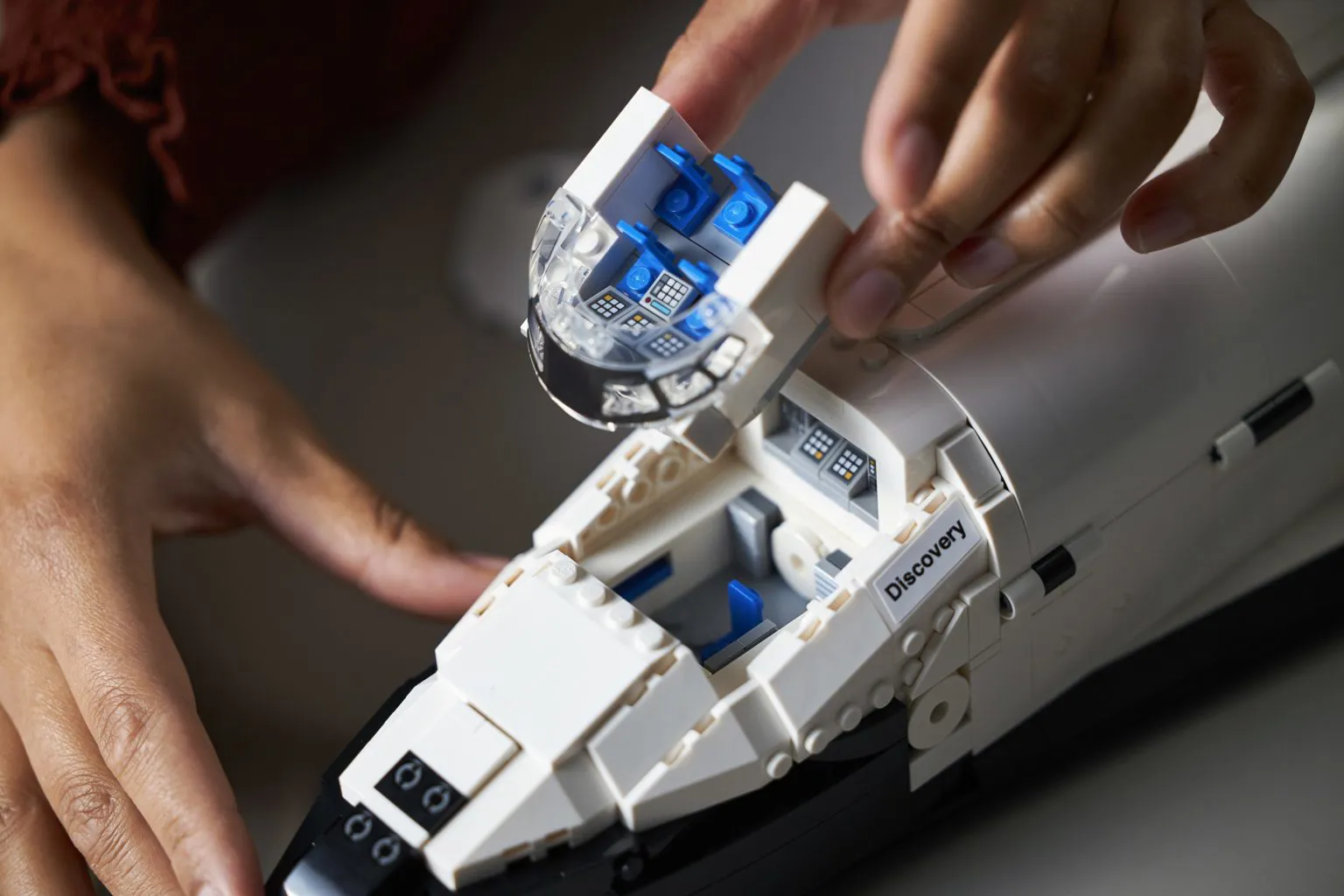 LEGO 10283 NASA Space Shuttle Discovery Cockpit Lifestyle 1536X1024